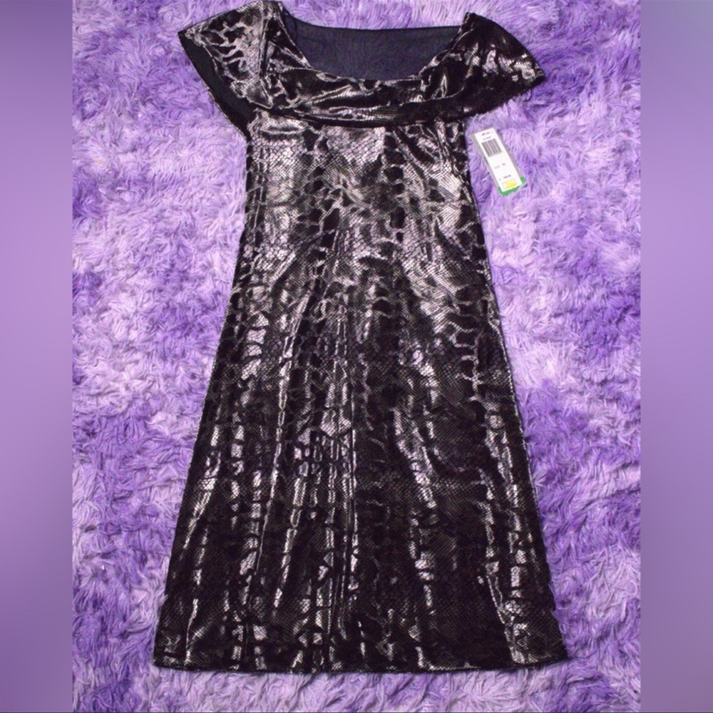 Snake print vintage dress